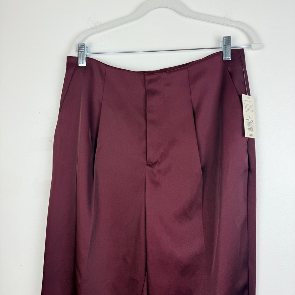 NWT A New Day Burgundy Tailored Ankle Pants Workwear Career - Picture 4 of 6